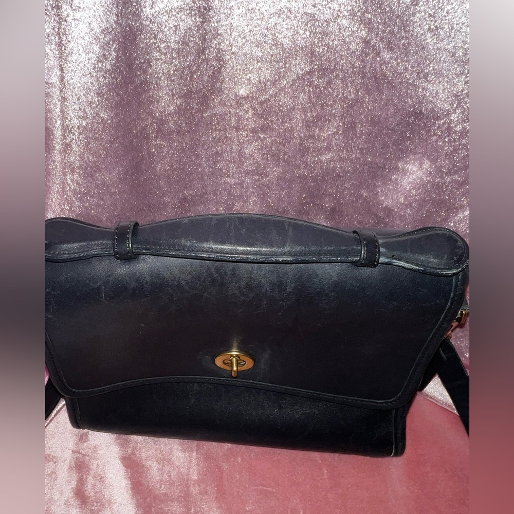 Vintage 1980’s coach court bag. Made in USA. Navy blue. - Picture 5 of 17